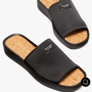Kate Spade Spree slide sandals black size 8. Like new